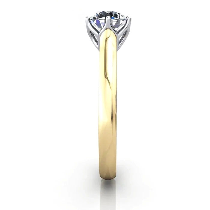 Round Brilliant Solitaire Diamond Ring Yellow Gold RS19 SV Round Brilliant Solitaire Diamond Ring Yellow Gold RS19 SV