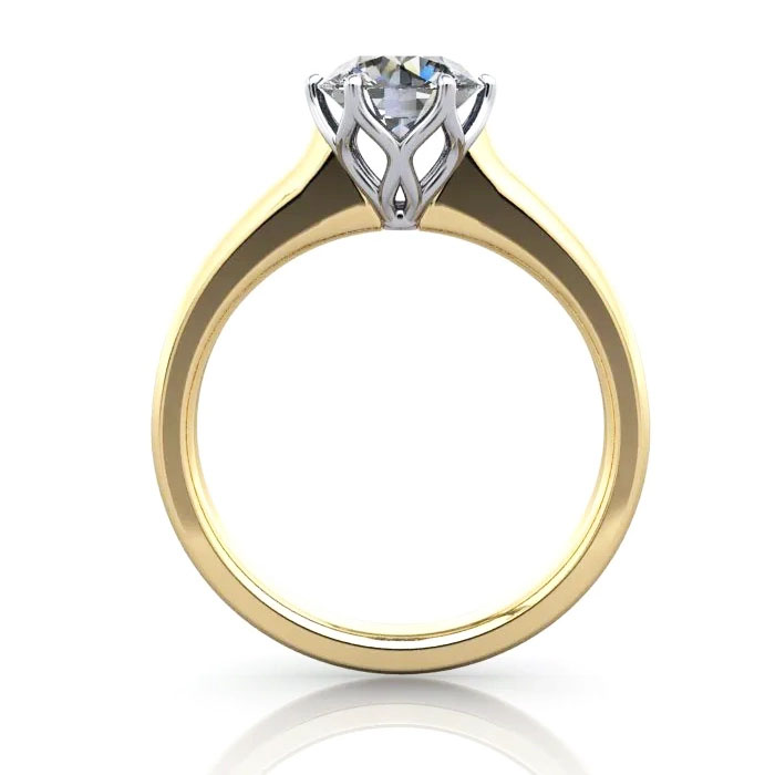 Round Brilliant Solitaire Diamond Ring Yellow Gold RS19 TF Round Brilliant Solitaire Diamond Ring Yellow Gold RS19 TF