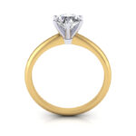 Round Brilliant Solitaire Diamond Ring Yellow Gold RS2 TF