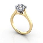 Round Brilliant Solitaire Diamond Ring Yellow Gold RS20 3D Round Brilliant Solitaire Diamond Ring Yellow Gold RS20 3D