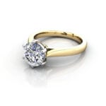 Round Brilliant Solitaire Diamond Ring Yellow Gold RS20 LF Round Brilliant Solitaire Diamond Ring Yellow Gold RS20 LF