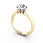 Round Brilliant Solitaire Diamond Ring Yellow Gold RS21 3D Round Brilliant Solitaire Diamond Ring Yellow Gold RS21 3D