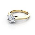 Round Brilliant Solitaire Diamond Ring Yellow Gold RS21 LF Round Brilliant Solitaire Diamond Ring Yellow Gold RS21 LF