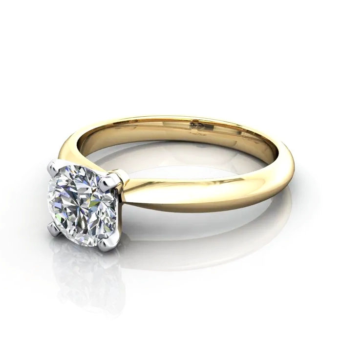Round Brilliant Solitaire Diamond Ring Yellow Gold RS22 LF Round Brilliant Solitaire Diamond Ring Yellow Gold RS22 LF