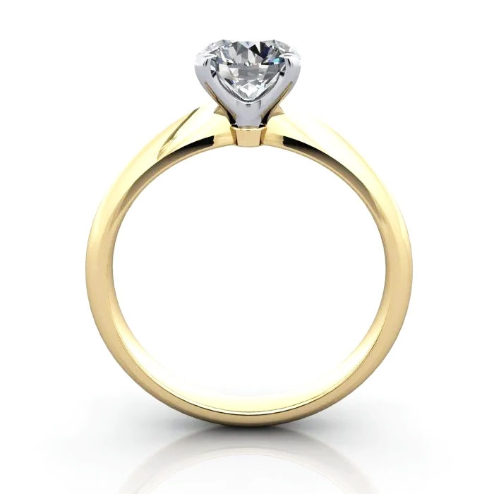 Round Brilliant Solitaire Diamond Ring Yellow Gold RS22 TF Round Brilliant Solitaire Diamond Ring Yellow Gold RS22 TF
