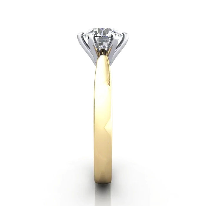 Round Brilliant Solitaire Diamond Ring Yellow Gold RS23 SV Round Brilliant Solitaire Diamond Ring Yellow Gold RS23 SV