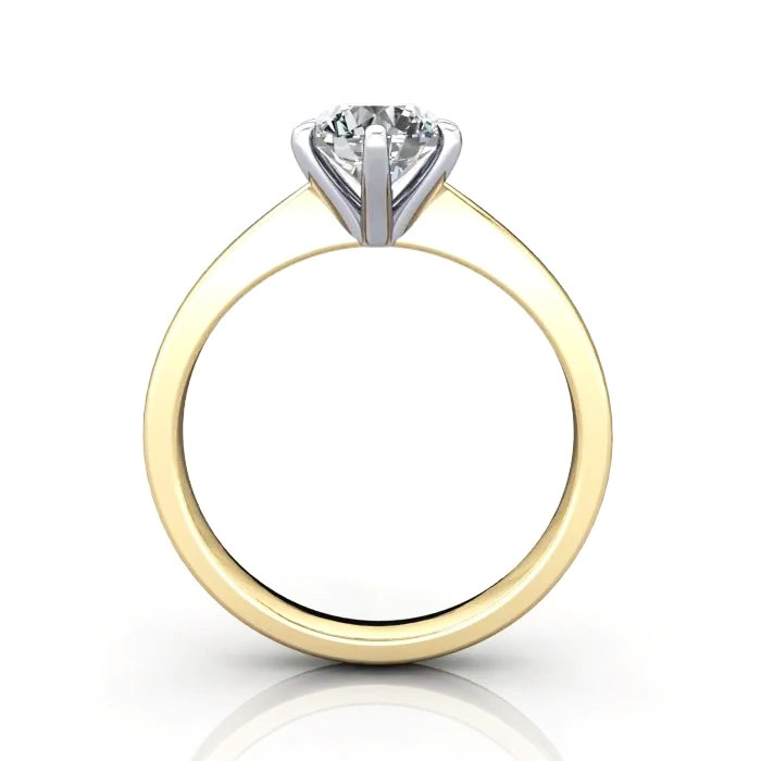 Round Brilliant Solitaire Diamond Ring Yellow Gold RS23 TF Round Brilliant Solitaire Diamond Ring Yellow Gold RS23 TF