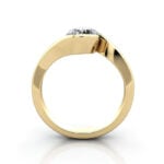 Round Brilliant Solitaire Diamond Ring Yellow Gold RS24 TF