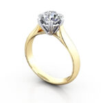Round Brilliant Solitaire Diamond Ring Yellow Gold RS25 3D Round Brilliant Solitaire Diamond Ring Yellow Gold RS25 3D