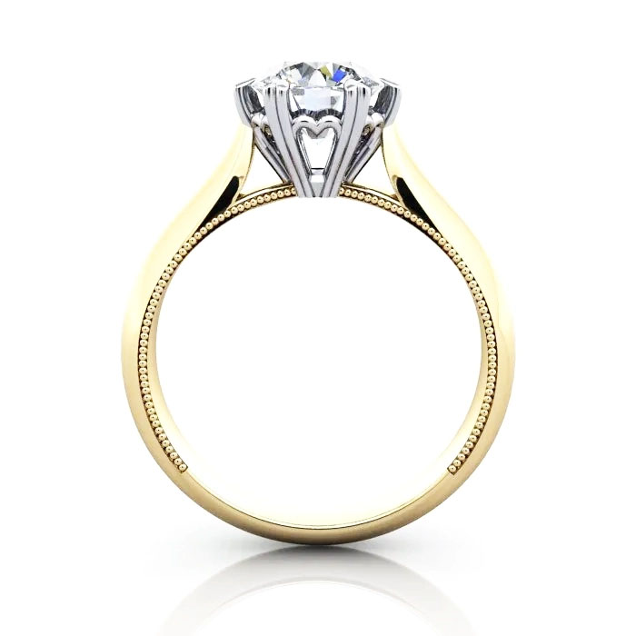 Round Brilliant Solitaire Diamond Ring Yellow Gold RS25 TF Round Brilliant Solitaire Diamond Ring Yellow Gold RS25 TF