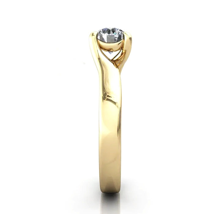 Round Brilliant Solitaire Diamond Ring Yellow Gold RS29 SV Round Brilliant Solitaire Diamond Ring Yellow Gold RS29 SV