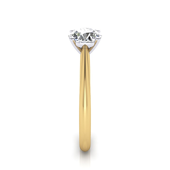 Round Brilliant Solitaire Diamond Ring Yellow Gold RS3 SV Round Brilliant Solitaire Diamond Ring Yellow Gold RS3 SV