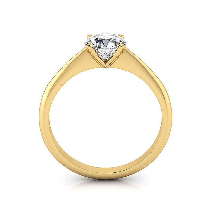 Round Brilliant Solitaire Diamond Ring Yellow Gold RS3 TF Round Brilliant Solitaire Diamond Ring Yellow Gold RS3 TF