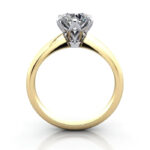 Round Brilliant Solitaire Diamond Ring Yellow Gold RS32 TF