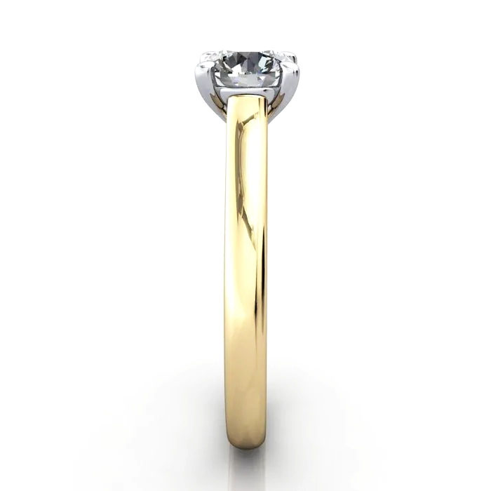Round Brilliant Solitaire Diamond Ring Yellow Gold RS34 SV Round Brilliant Solitaire Diamond Ring Yellow Gold RS34 SV