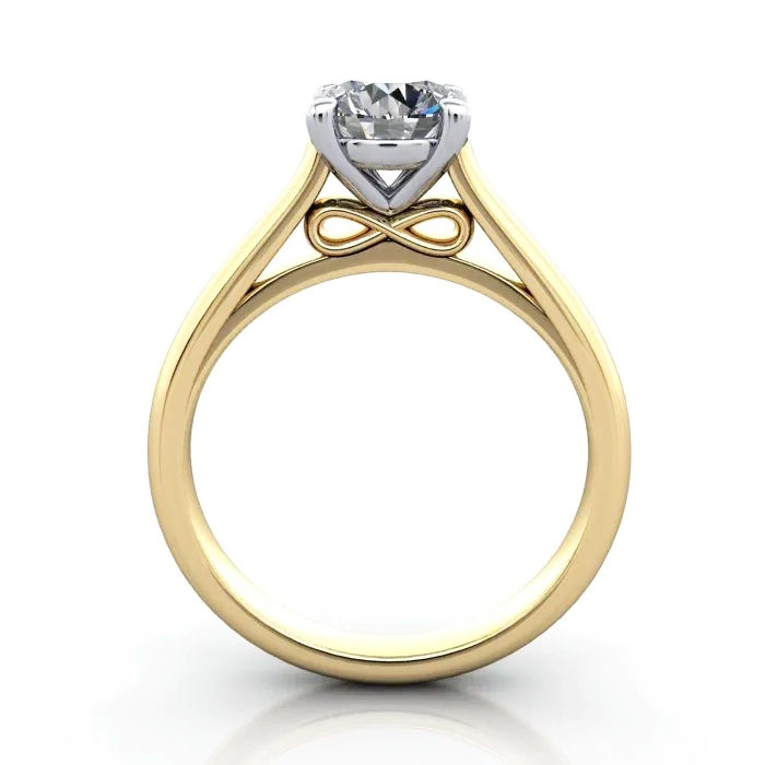 Round Brilliant Solitaire Diamond Ring Yellow Gold RS34 TF Round Brilliant Solitaire Diamond Ring Yellow Gold RS34 TF