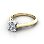 Round Brilliant Solitaire Diamond Ring Yellow Gold RS35 LF Round Brilliant Solitaire Diamond Ring Yellow Gold RS35 LF