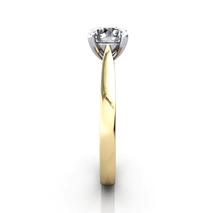 Round Brilliant Solitaire Diamond Ring Yellow Gold RS36 SV Round Brilliant Solitaire Diamond Ring Yellow Gold RS36 SV