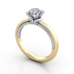 Round Brilliant Solitaire Diamond Ring Yellow Gold RS37 3D Round Brilliant Solitaire Diamond Ring Yellow Gold RS37 3D
