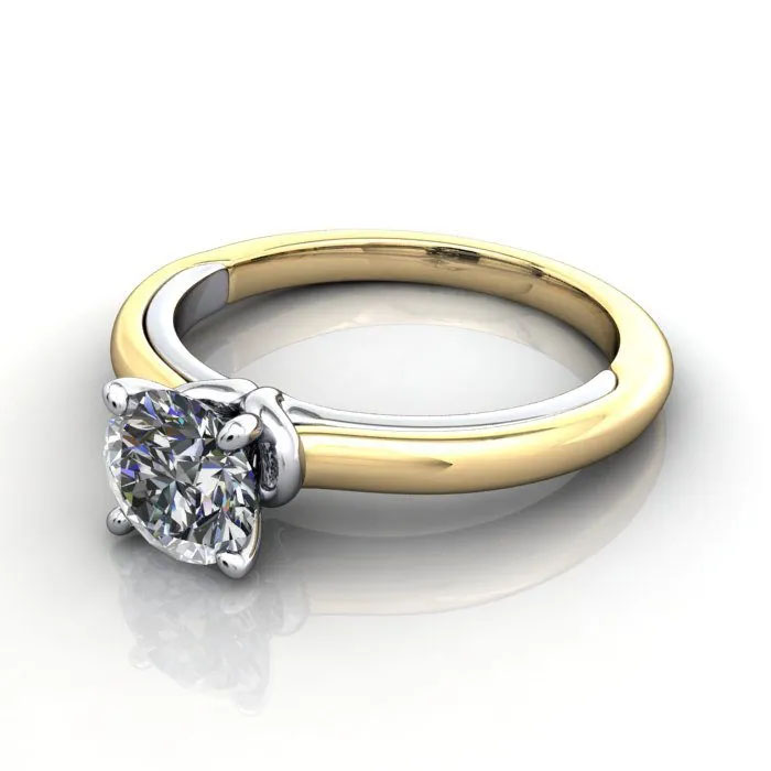 Round Brilliant Solitaire Diamond Ring Yellow Gold RS37 LF Round Brilliant Solitaire Diamond Ring Yellow Gold RS37 LF