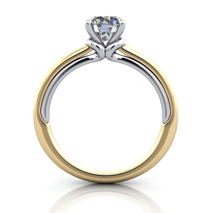 Round Brilliant Solitaire Diamond Ring Yellow Gold RS37 TF Round Brilliant Solitaire Diamond Ring Yellow Gold RS37 TF
