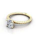Round Brilliant Solitaire Diamond Ring Yellow Gold RS38 LF Round Brilliant Solitaire Diamond Ring Yellow Gold RS38 LF