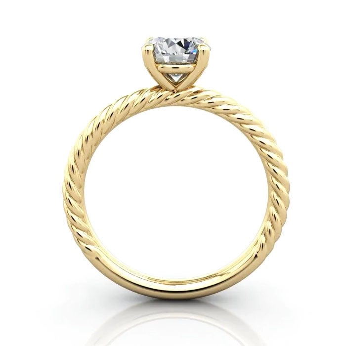 Round Brilliant Solitaire Diamond Ring Yellow Gold RS38 TF Round Brilliant Solitaire Diamond Ring Yellow Gold RS38 TF