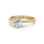 Round Brilliant Solitaire Diamond Ring Yellow Gold RS4 LF Round Brilliant Solitaire Diamond Ring Yellow Gold RS4 LF