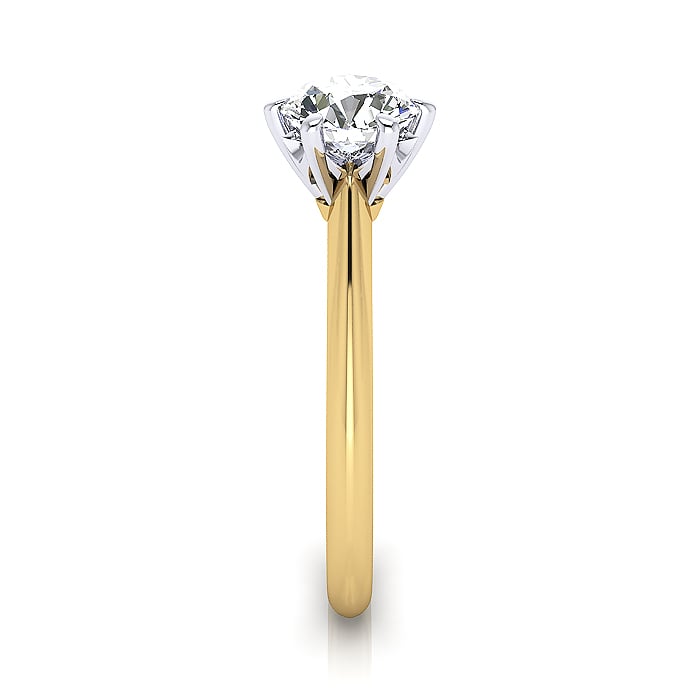 Round Brilliant Solitaire Diamond Ring Yellow Gold RS4 SV Round Brilliant Solitaire Diamond Ring Yellow Gold RS4 SV