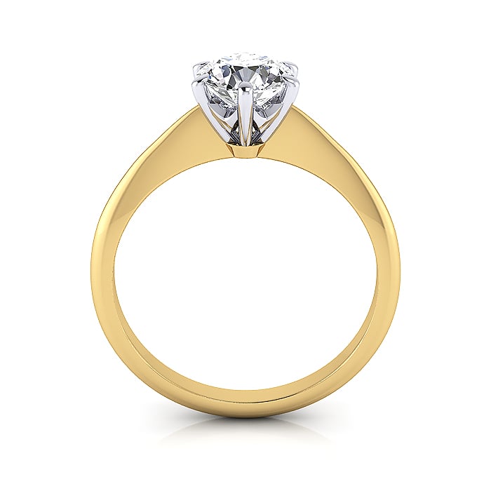 Round Brilliant Solitaire Diamond Ring Yellow Gold RS4 TF Round Brilliant Solitaire Diamond Ring Yellow Gold RS4 TF
