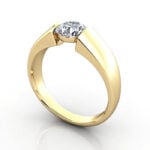 Round Brilliant Solitaire Diamond Ring Yellow Gold RS40 3D Round Brilliant Solitaire Diamond Ring Yellow Gold RS40 3D