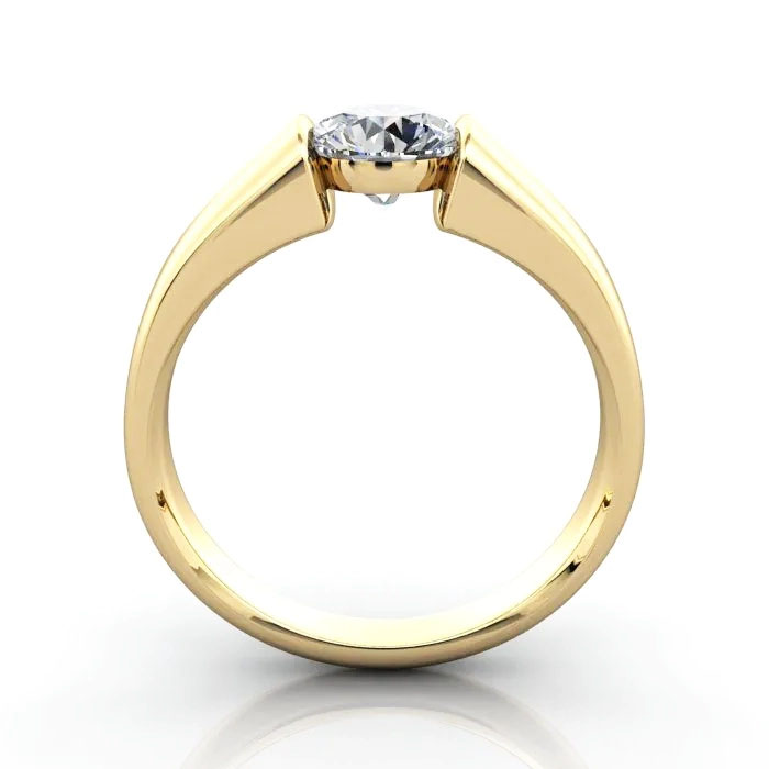 Round Brilliant Solitaire Diamond Ring Yellow Gold RS40 TF Round Brilliant Solitaire Diamond Ring Yellow Gold RS40 TF