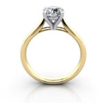 Round Brilliant Solitaire Diamond Ring Yellow Gold RS41 TF