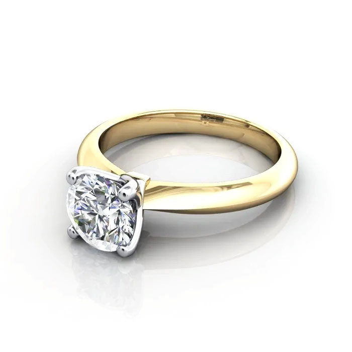 Round Brilliant Solitaire Diamond Ring Yellow Gold RS43 LF Round Brilliant Solitaire Diamond Ring Yellow Gold RS43 LF