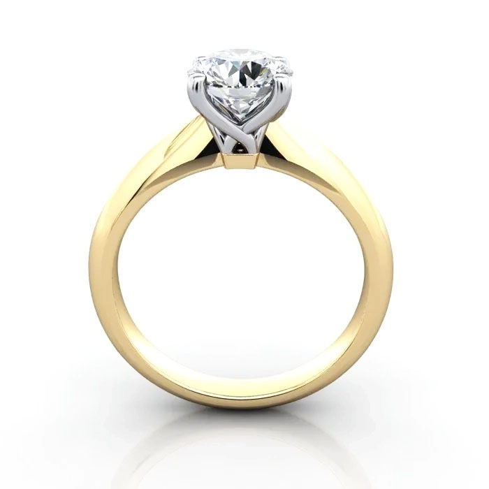 Round Brilliant Solitaire Diamond Ring Yellow Gold RS43 TF Round Brilliant Solitaire Diamond Ring Yellow Gold RS43 TF
