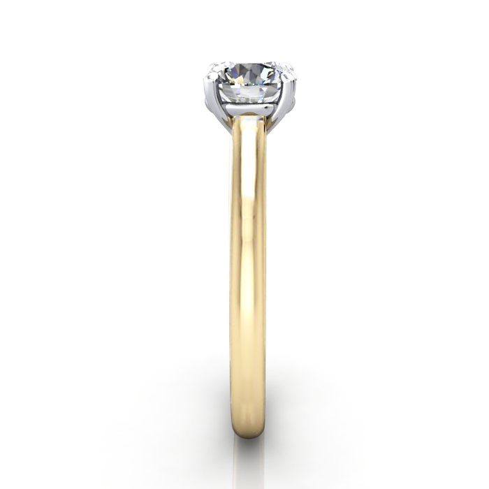 Round Brilliant Solitaire Diamond Ring Yellow Gold RS44 SV Round Brilliant Solitaire Diamond Ring Yellow Gold RS44 SV
