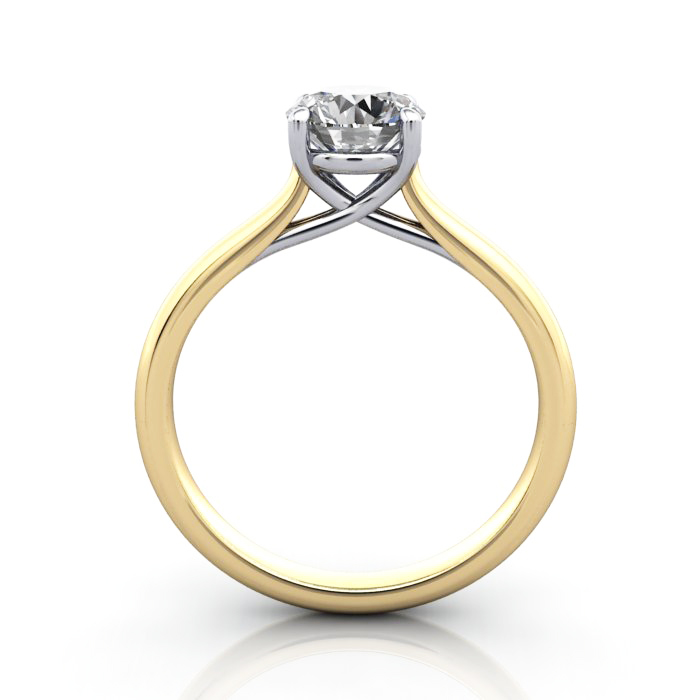Round Brilliant Solitaire Diamond Ring Yellow Gold RS44 TF Round Brilliant Solitaire Diamond Ring Yellow Gold RS44 TF