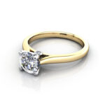 Round Brilliant Solitaire Diamond Ring Yellow Gold RS45 LF