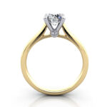 Round Brilliant Solitaire Diamond Ring Yellow Gold RS45 TF