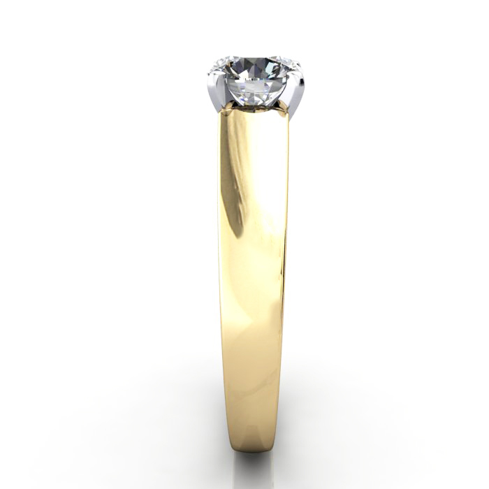 Round Brilliant Solitaire Diamond Ring Yellow Gold RS46 SV Round Brilliant Solitaire Diamond Ring Yellow Gold RS46 SV