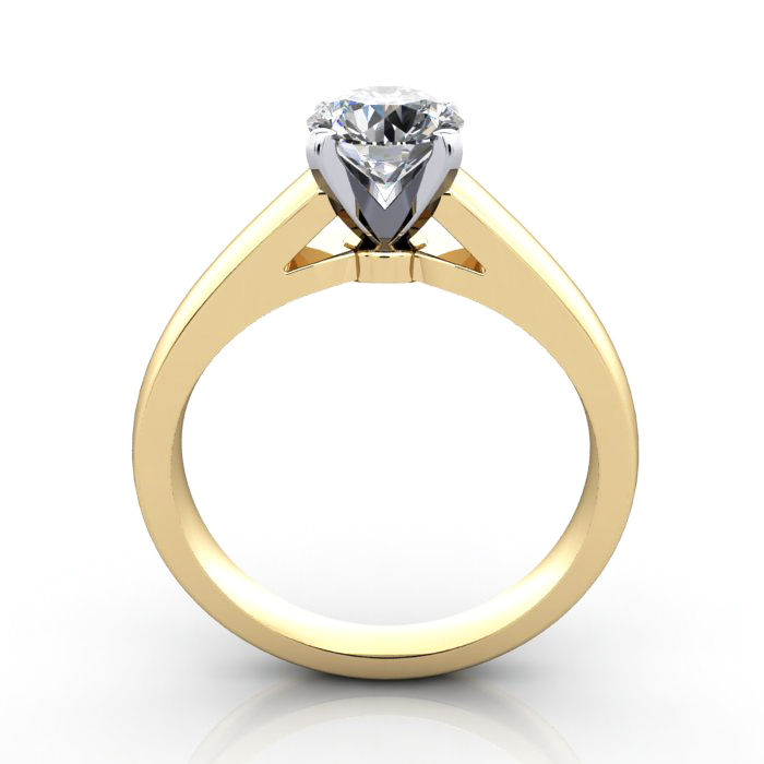 Round Brilliant Solitaire Diamond Ring Yellow Gold RS46 TF Round Brilliant Solitaire Diamond Ring Yellow Gold RS46 TF