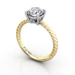 Round Brilliant Solitaire Diamond Ring Yellow Gold RS47 3D Round Brilliant Solitaire Diamond Ring Yellow Gold RS47 3D