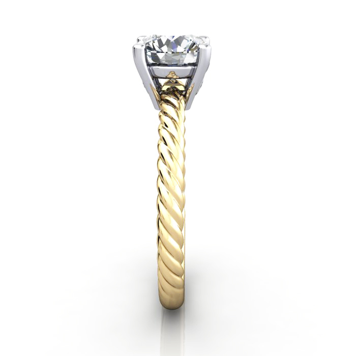 Round Brilliant Solitaire Diamond Ring Yellow Gold RS47 SV Round Brilliant Solitaire Diamond Ring Yellow Gold RS47 SV