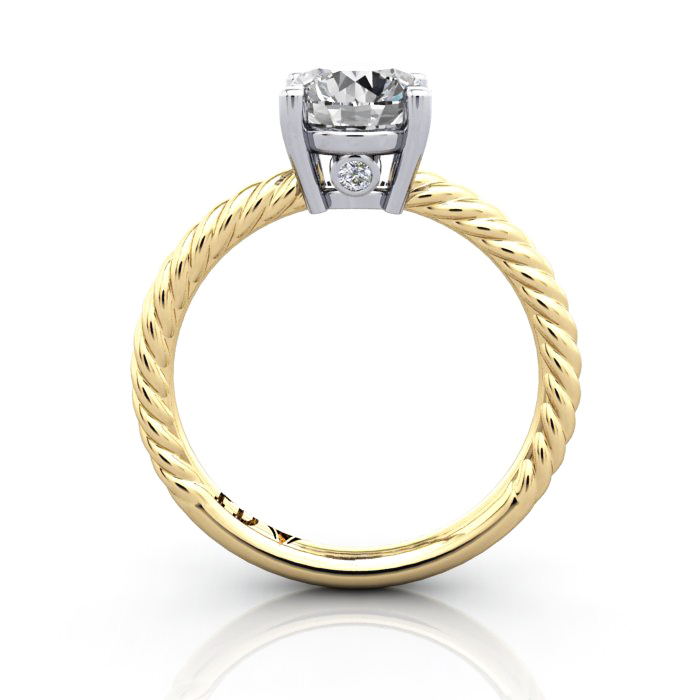 Round Brilliant Solitaire Diamond Ring Yellow Gold RS47 TF Round Brilliant Solitaire Diamond Ring Yellow Gold RS47 TF