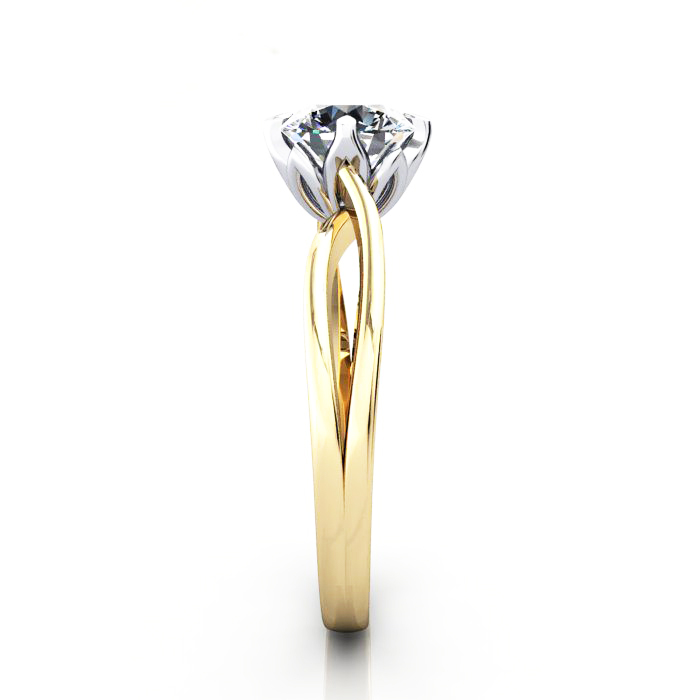 Round Brilliant Solitaire Diamond Ring Yellow Gold RS8 SV Round Brilliant Solitaire Diamond Ring Yellow Gold RS8 SV