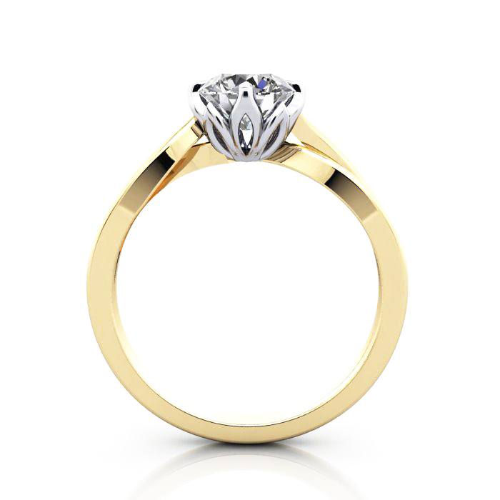 Round Brilliant Solitaire Diamond Ring Yellow Gold RS8 TF Round Brilliant Solitaire Diamond Ring Yellow Gold RS8 TF