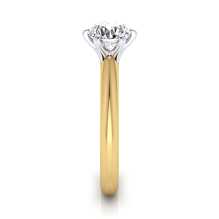 Round Brilliant Solitaire Diamond Ring Yellow Gold RS9 SV Round Brilliant Solitaire Diamond Ring Yellow Gold RS9 SV