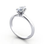 Thumb Marquise Cut Solitaire Diamond Ring Platinum RS2 3D