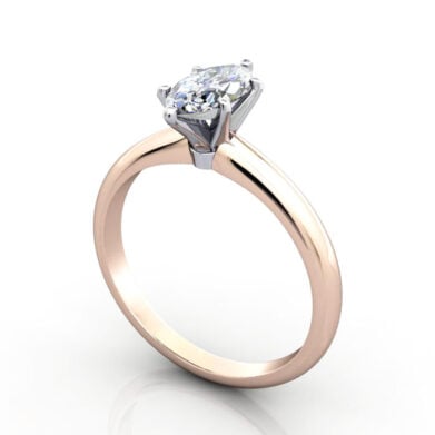 Thumb Marquise Cut Solitaire Diamond Ring Rose Gold RS2 3D