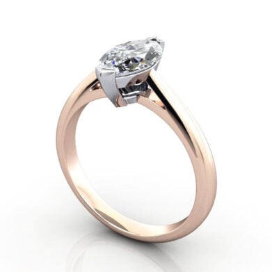 Thumb Marquise Cut Solitaire Diamond Ring Rose Gold RS5 3D
